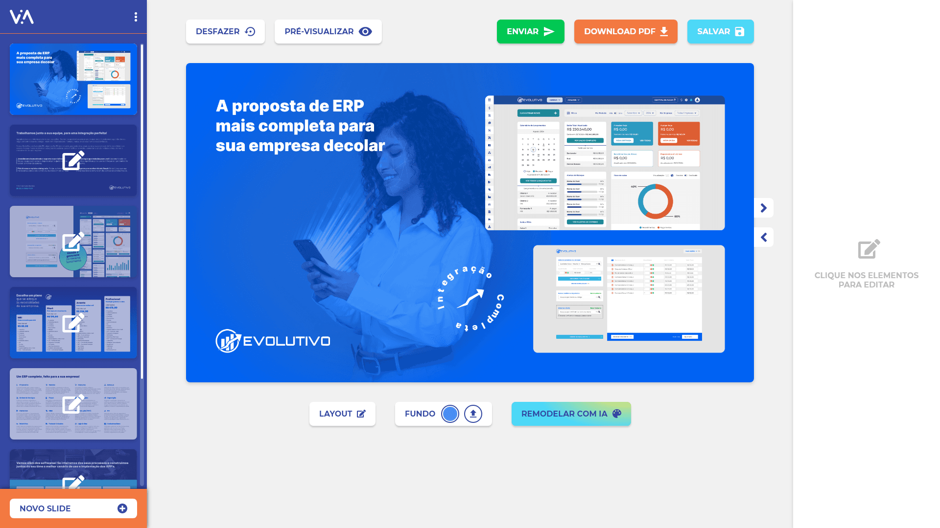 Editor de materiais whitelabel